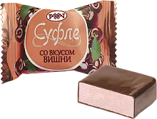 Rakhat souffle with cherry flavor