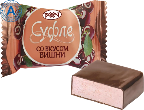 Rakhat souffle with cherry flavor