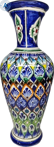 Altyn Adam jug made of ceramic, blue-green-orange