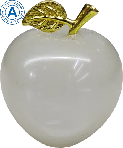 Altyn Adam apple made of onyx, white, middle