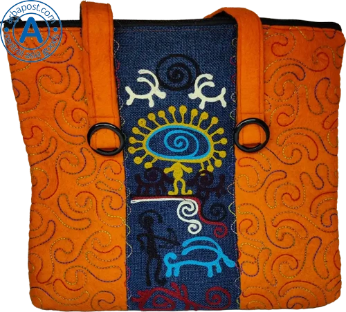 Altyn Adam bag made of felt, orange