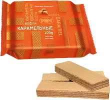 Rakhat waffles, caramel, 100 g