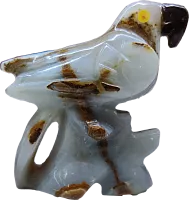 Altyn Adam figure made of onyx, white bird