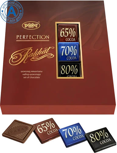 Rakhat dark chocolate set, 65%, 70%, 80% cocoa, 214 g