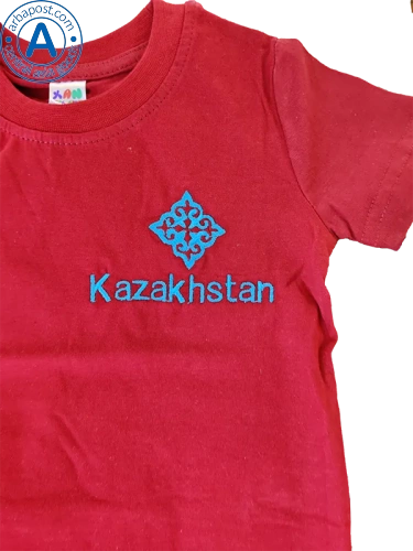 Khan t-shirt for kid, Kazakhstan, red photo 2