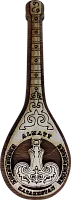 Altyn Adam magnet, Kazakhstan culture, dombra and flask