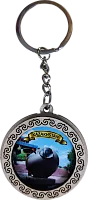 Altyn Adam keychain, round, stone apple