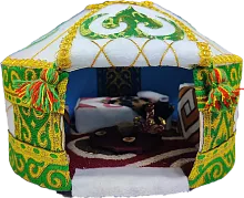 Altyn Adam yurt made of felt, green, big