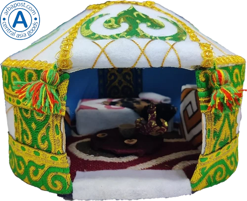 Altyn Adam yurt made of felt, green, big