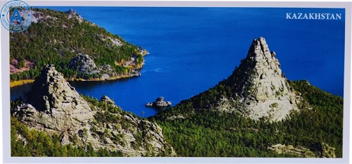 Altyn Adam postcard, Kazakhstan nature, Zhumbaktas