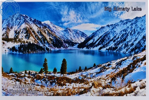 Altyn Adam postcard, Kazakhstan nature, Big Almaty Lake