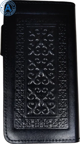 Ornek wallet made of leather, black photo 2