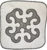 Altyn Adam chair cushion made of felt, white