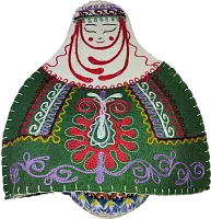 Altyn Adam teapot warmer, girl, green