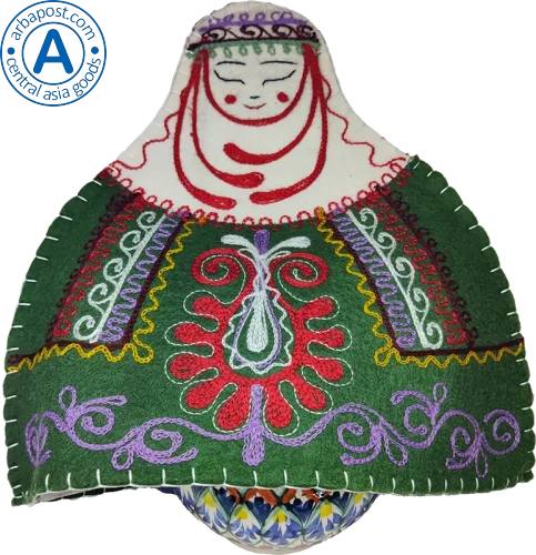 Altyn Adam teapot warmer, girl, green