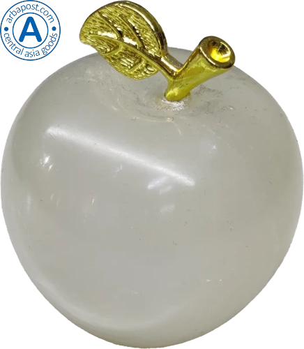 Altyn Adam apple made of onyx, white, middle photo 2