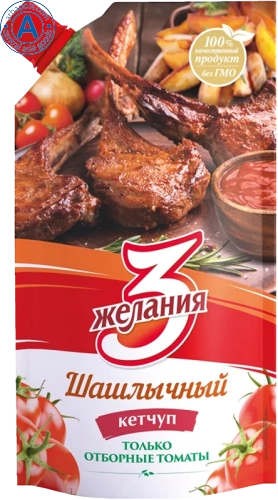 3 zhelaniya tomato ketchup, for BBQ, 450 g