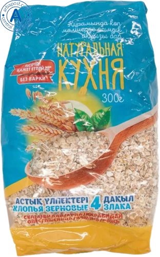 Naturalnaya kuchnia 4 grain flakes, 300 g