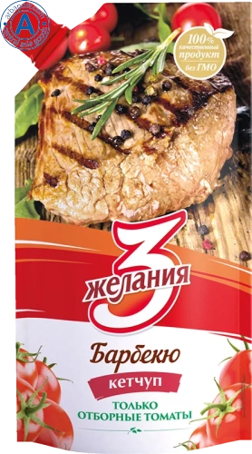3 zhelaniya tomato ketchup, for BBQ, 250 g