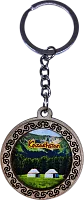 Altyn Adam keychain, oval, yurts