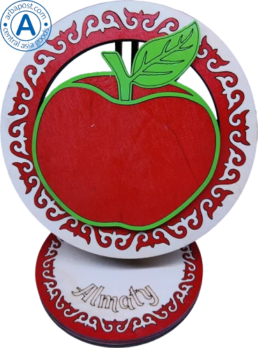 Altyn Adam stand made of wood, red apple