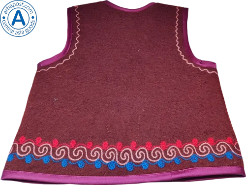 Altyn Adam children's vest and cap made of felt, violet photo 3