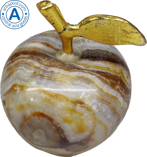 Altyn Adam apple made of onyx, brown, very small