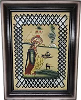 Altyn Adam picture made of leather, girl