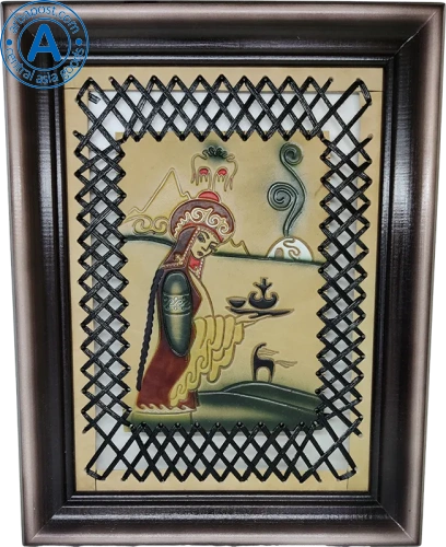 Altyn Adam picture made of leather, girl