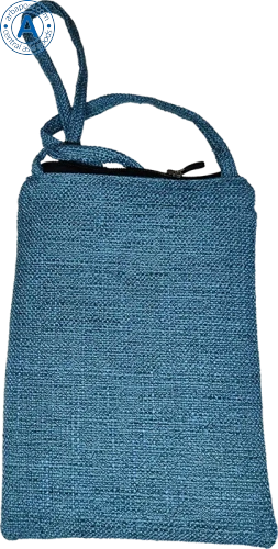 Altyn Adam bag made of fabric, blue with sun and rams photo 2