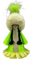 Altyn Adam doll, girl, green, small