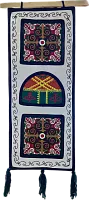 Altyn Adam picture made of felt, triple, green yurt-brown pattern