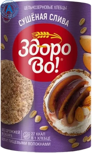 Zdorovo wholegrain crispbread, dried plum, 115 g Zdorovo wholegrain crispbread, dried plum, 115 g
