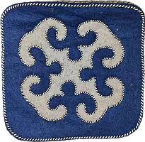 Altyn Adam chair cushion made of felt, blue