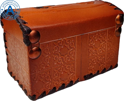 Altyn Adam storage box made of leather, rectangular, brown, small photo 4 Altyn Adam storage box made of leather, rectangular, brown, small photo 4