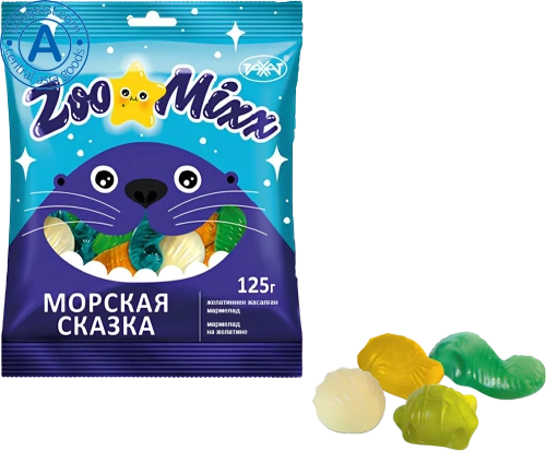 Rakhat chewing marmalade, sea fairytale, 125 g