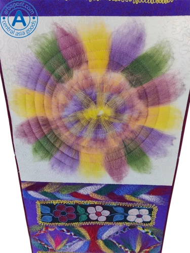 Altyn Adam picture made of felt, mono, flowers photo 3