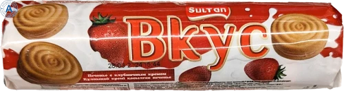 Sultan cookies with strawberry filling, 80 g