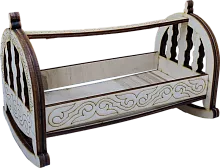 Altyn Adam toy wooden baby crib, big