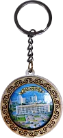 Altyn Adam keychain, round, Nurly Tau