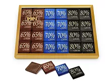 Rakhat dark chocolate set, 65%, 70%, 80% cocoa, 128 g