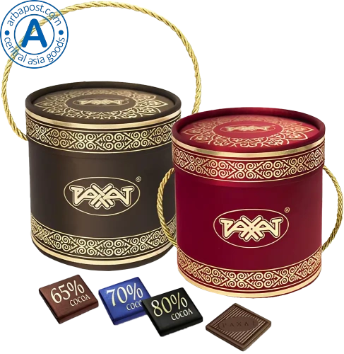 Rakhat dark chocolate set, 65%, 70%, 80% cocoa, 330 g