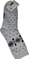 Todsocks socks made of wool, white-grey with dot pattern