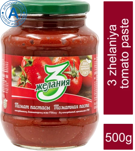 3 zhelaniya tomato paste, 500 g