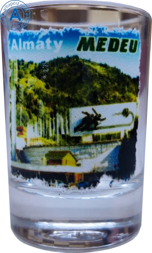 Altyn Adam shot glass, Medeu