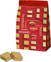 Rakhat waffles, peanut, mini, 400 g