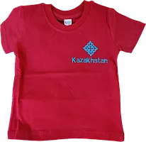 Khan t-shirt for kid, Kazakhstan, red