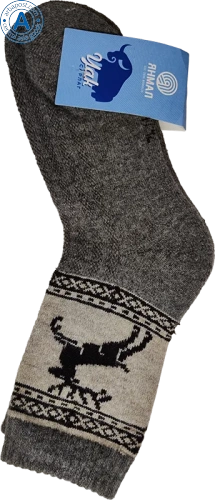Yanmal socks made of yak wool, grey photo 2