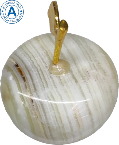 Altyn Adam apple made of onyx, white, very small photo 3