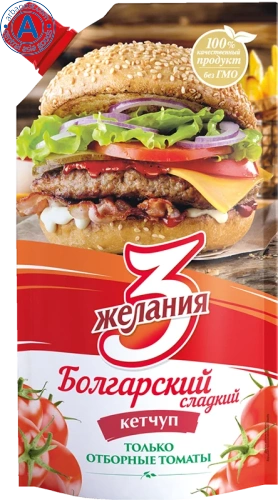 3 zhelaniya tomato ketchup, sweet, 250 g